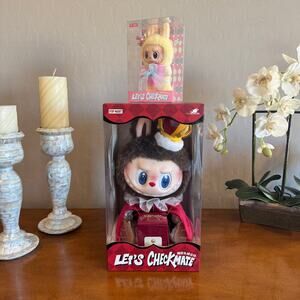 POP MART Labubu Let’s Checkmate Plush Doll & Hanging Card Set NIB